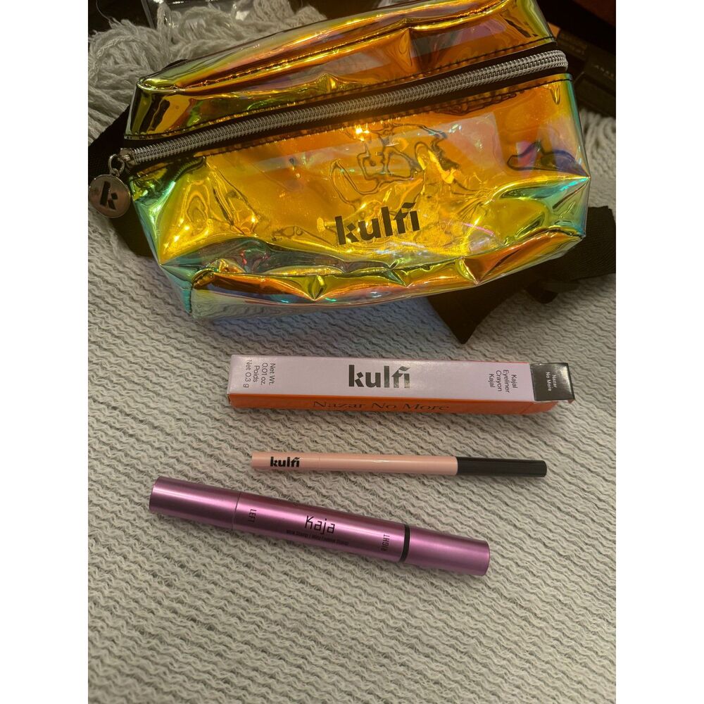 KULTI brand products with holographic bag- Kajal eyeliner & wink stamp liner NEW